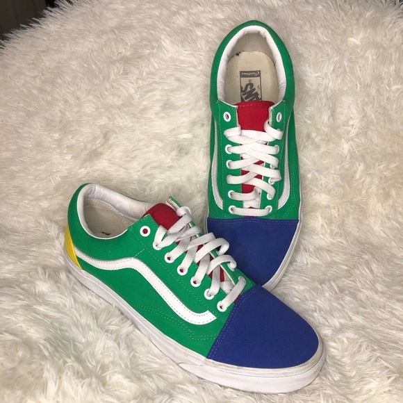 Color-block Vans with Red, Green, and Blue Accents size 11.5 - Picture 12 of 15